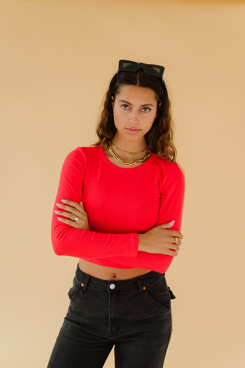 Red Hot Ribbed Top